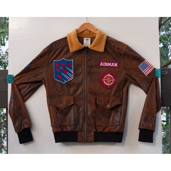 Spirit Other - Top Gun Maverick Jacket Men's Small Spirit Halloween Costume Faux Leather Bomber